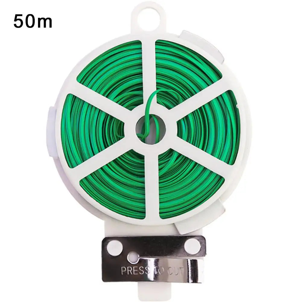 Green Garden Wire Ties Roll – Plant Support Straps 20–100M Garden Wire Ties Babs 50M