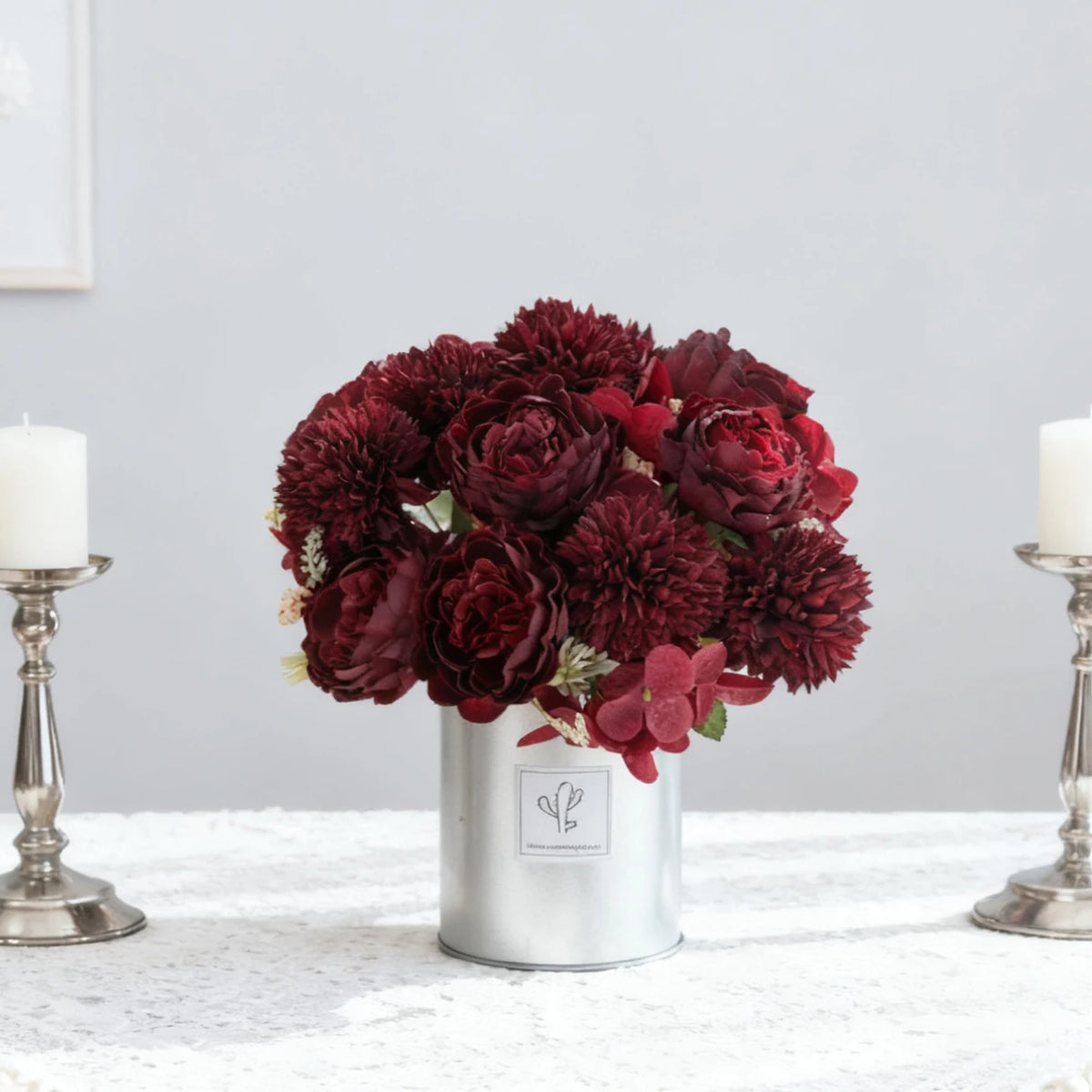Silk Peony & Hydrangea Artificial Bouquet – Wedding & Home Decor Artificial Flower Bouquet Babs