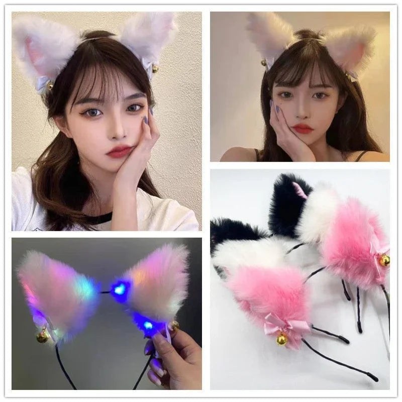 Cat Fox Ears Headband with Bells – Cosplay & Party Hair Hoop Cosplay Headband Babs