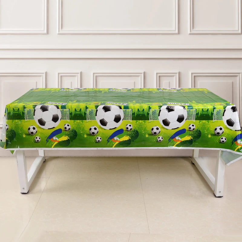 Soccer Party Disposable Tablecloth | Football Birthday Table Cover Disposable Tablecloth Babs