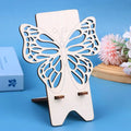 Wooden Butterfly Phone Stand | Cute Hollow Desktop Holder Phone Stand Babs Apricot