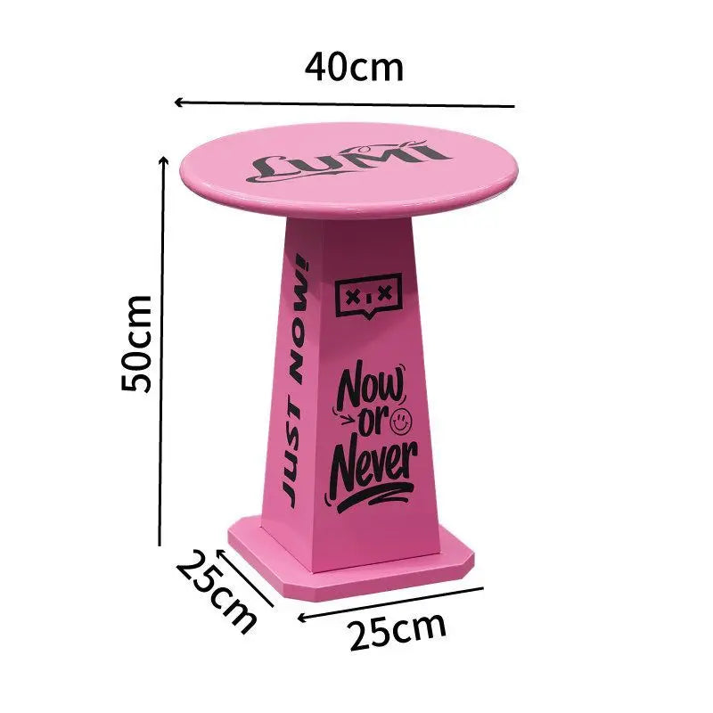 Round Metal Side Table – Modern Minimalist Living Room Coffee Table Round Side Table Babs Dark Pink