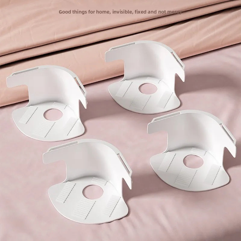 Non-Slip Bed Sheet Holder Straps Transparent Clips 4 Pack Bed Sheet Clips Babs