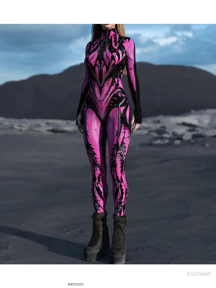 3D Flame Bodysuit – Women's Halloween & Carnival Costume Costume Bodysuit Babs B XXXL China Mainland