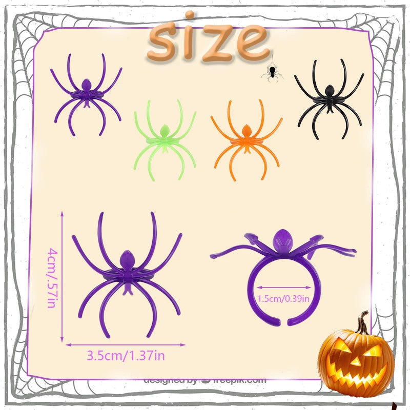 20pcs Mini Spider Rings – Halloween Party Favors for Kids Halloween Party Favors Babs