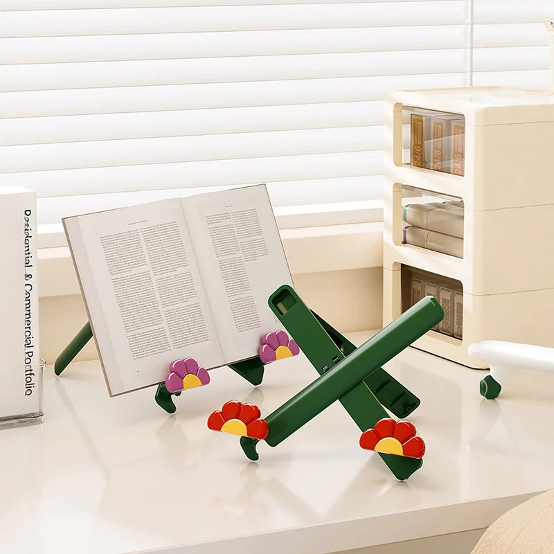 Foldable Desktop Book Stand & Tablet Phone Holder Desktop Book Stand Babs