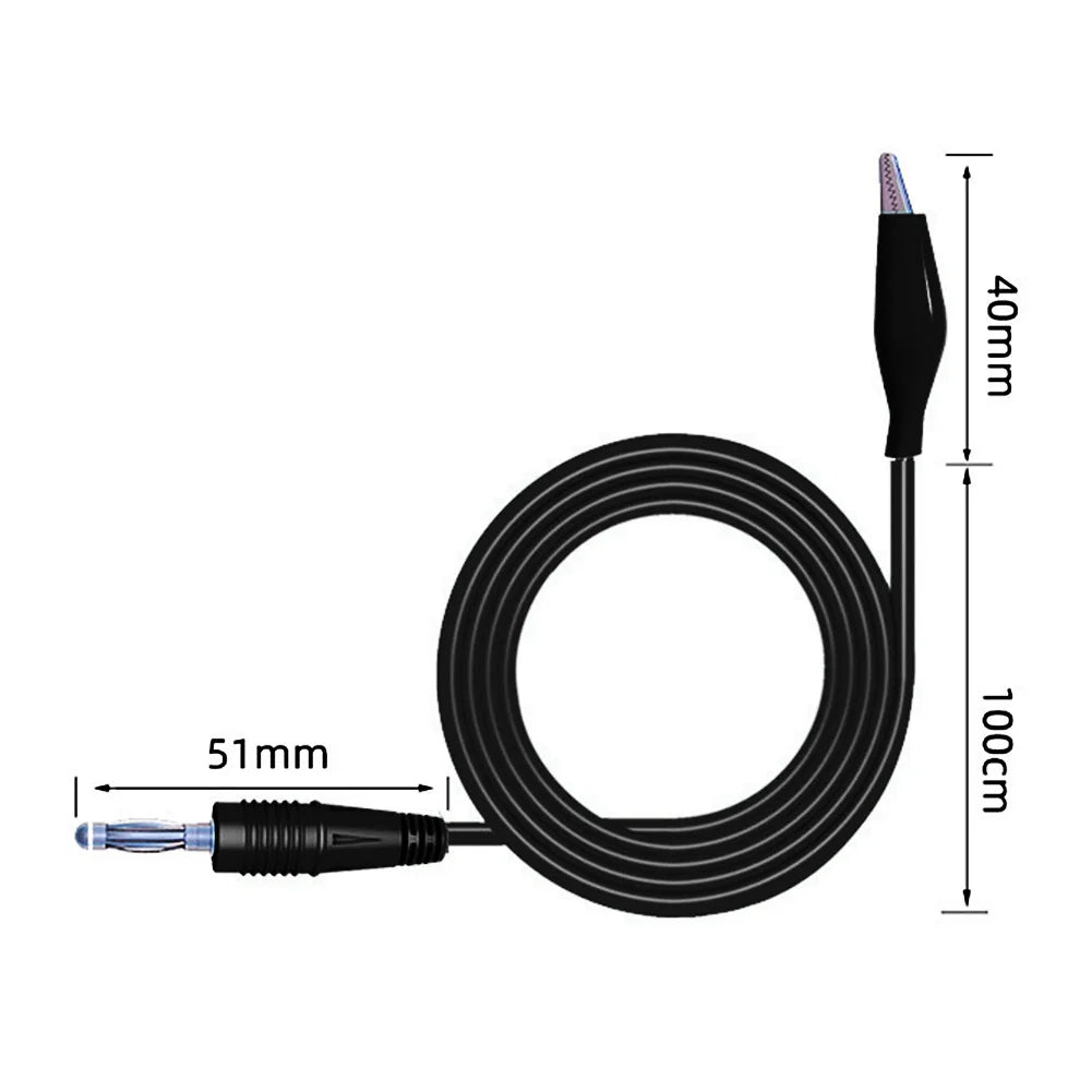 1M Alligator Clip to Banana Plug Test Cable for Multimeter Multimeter Test Cable Babs