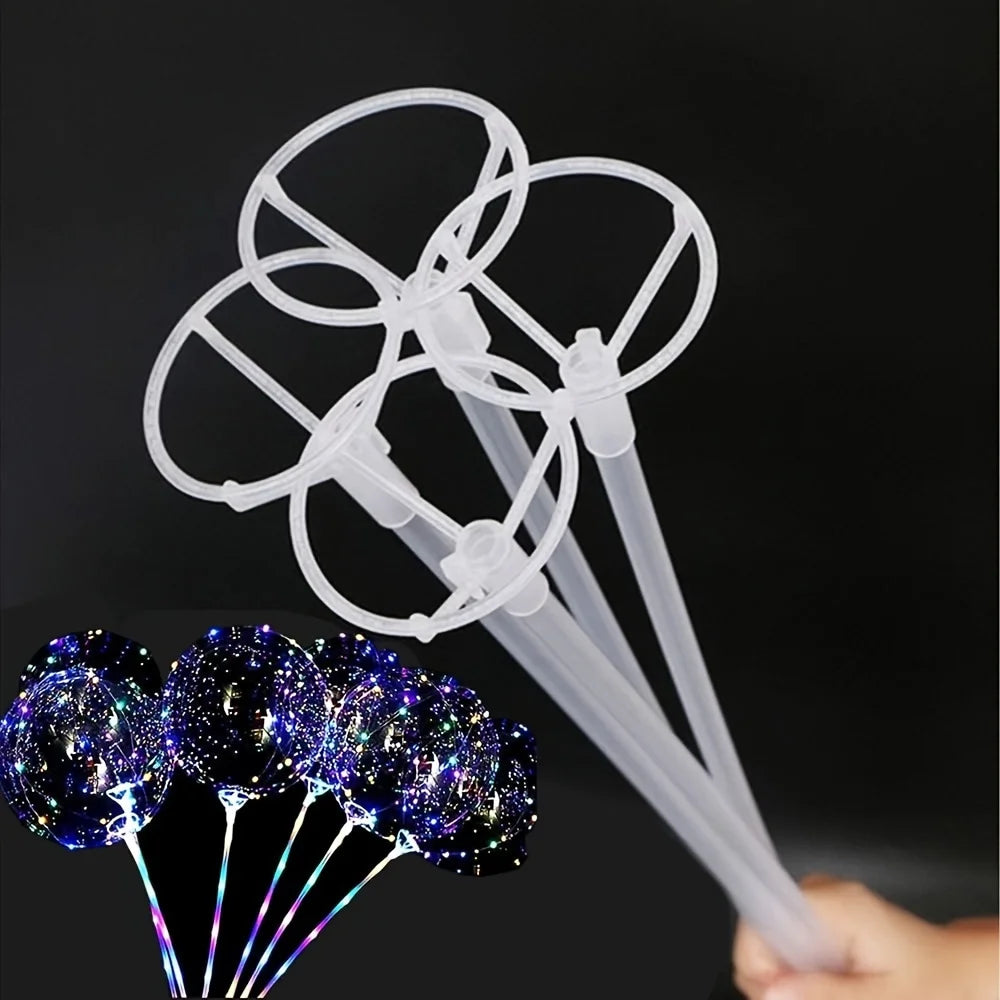 50PCS Transparent Bobo Balloon Stick Stands with Cup – Party Decor Balloon Stick Stand Babs