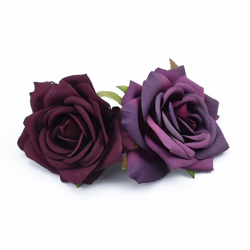 5/10pcs 8cm European Silk Rose Heads – Artificial Wedding Flowers Artificial Flower Heads Babs