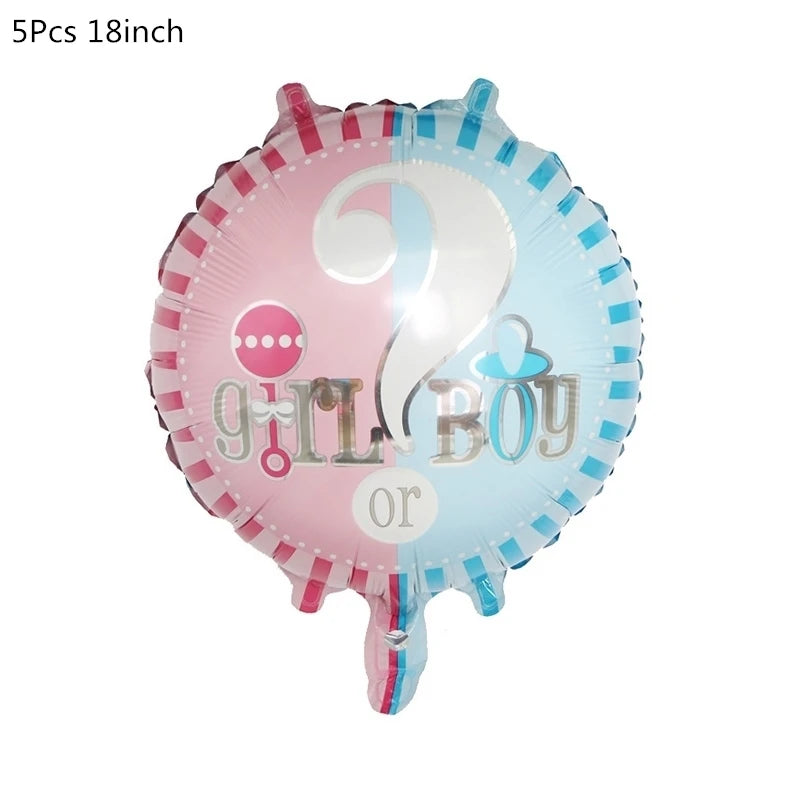 Gender Reveal Disposable Tableware Set – Baby Shower Party Disposable Tableware Set Babs 5pcs balloons