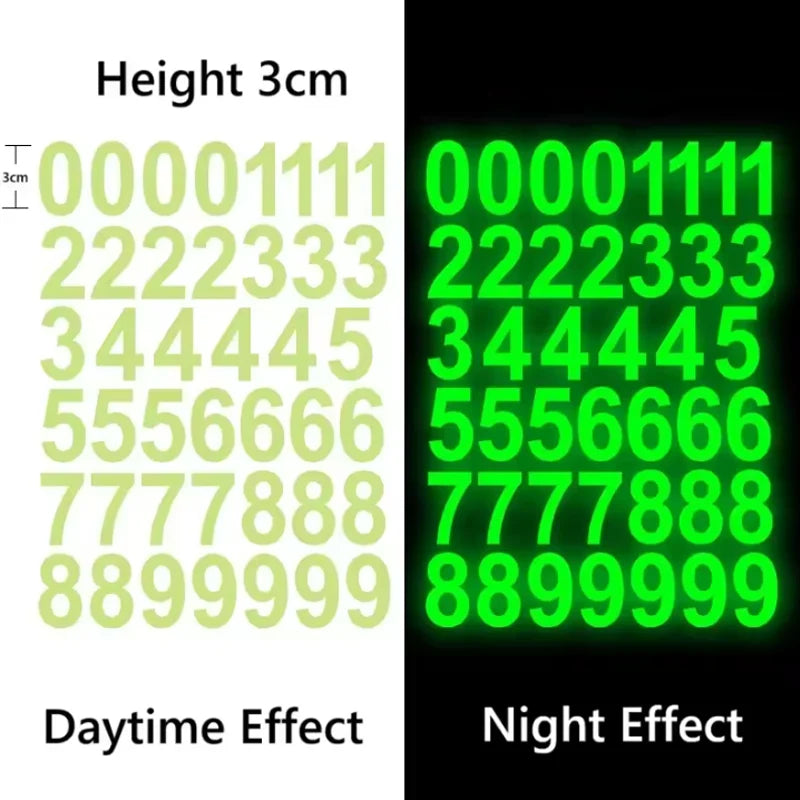Glow in the Dark Number Wall Stickers – Luminous Ceiling Decals Wall Decal Stickers Babs 3cm 42pcs 3Set