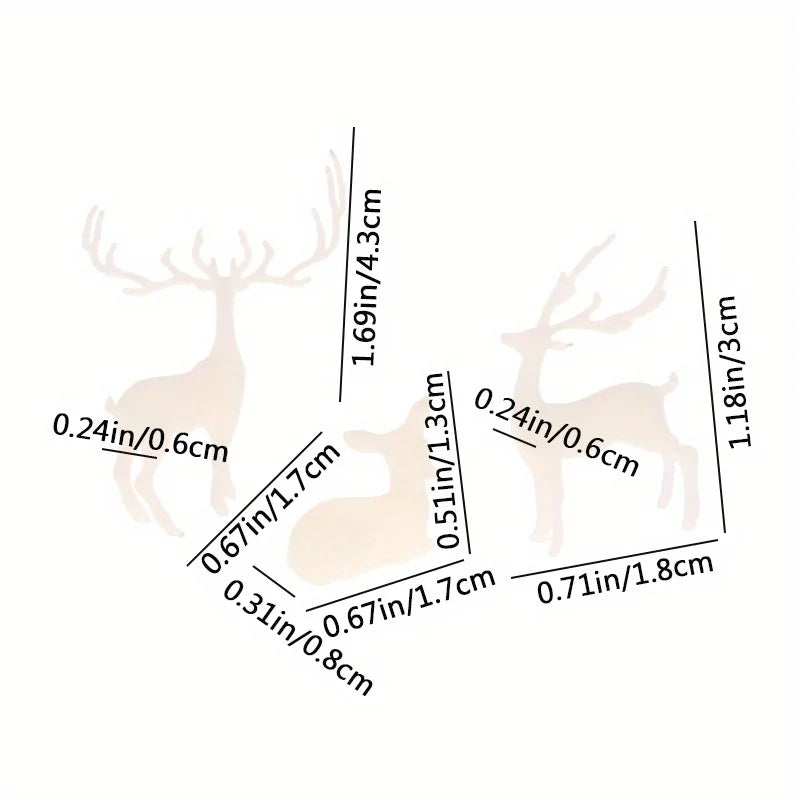 Crystal Reindeer Christmas Elk Ornament | Resin Deer Home Décor Christmas Ornament Babs