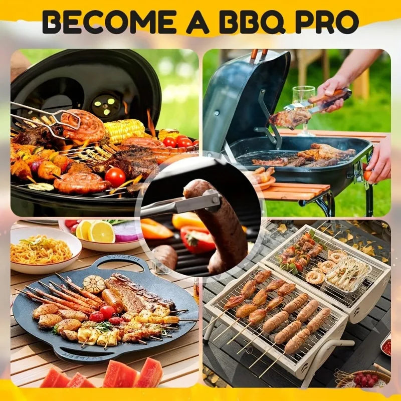 Stainless Steel BBQ Tongs – Multi-Functional Grilling Tool BBQ Grilling Tongs Babs