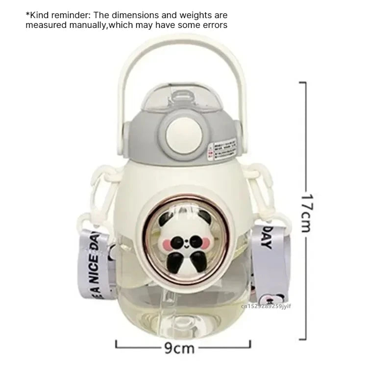 Kids Cartoon Water Bottle 820ml – Straw, Handle & Leakproof Kids Water Bottle Babs