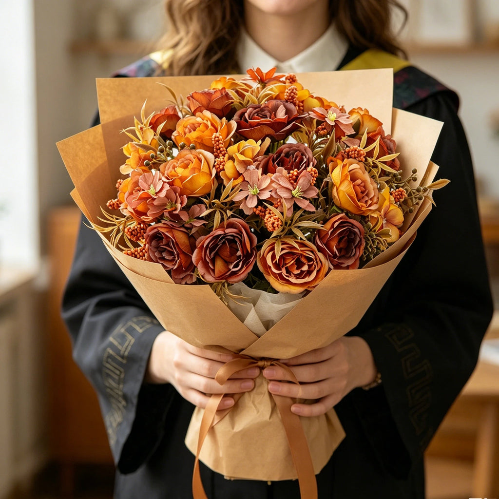 Silk Rose Peony Artificial Flowers – Wedding & Home Decor Bouquet Artificial Flower Bouquet Babs