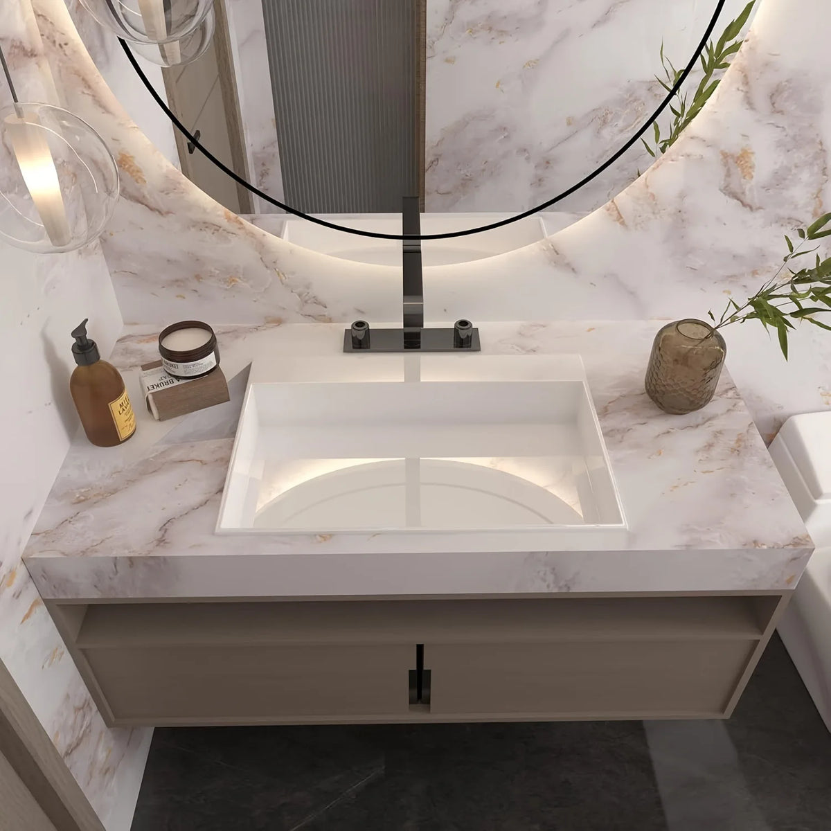 Matte Marble Peel & Stick Wallpaper – Waterproof & Removable Peel & Stick Wallpaper Babs