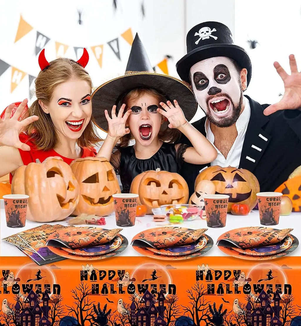Halloween Disposable Tableware Set – Plates, Cups & More Disposable Tableware Set Babs