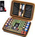 Battery Organizer Storage Box – Holds 140+ Batteries + Tester Battery Storage Case Babs Brown zipper