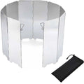 Foldable Aluminum Camping Wind Shield – 10-Panel Windscreen Camping Windscreen Babs S