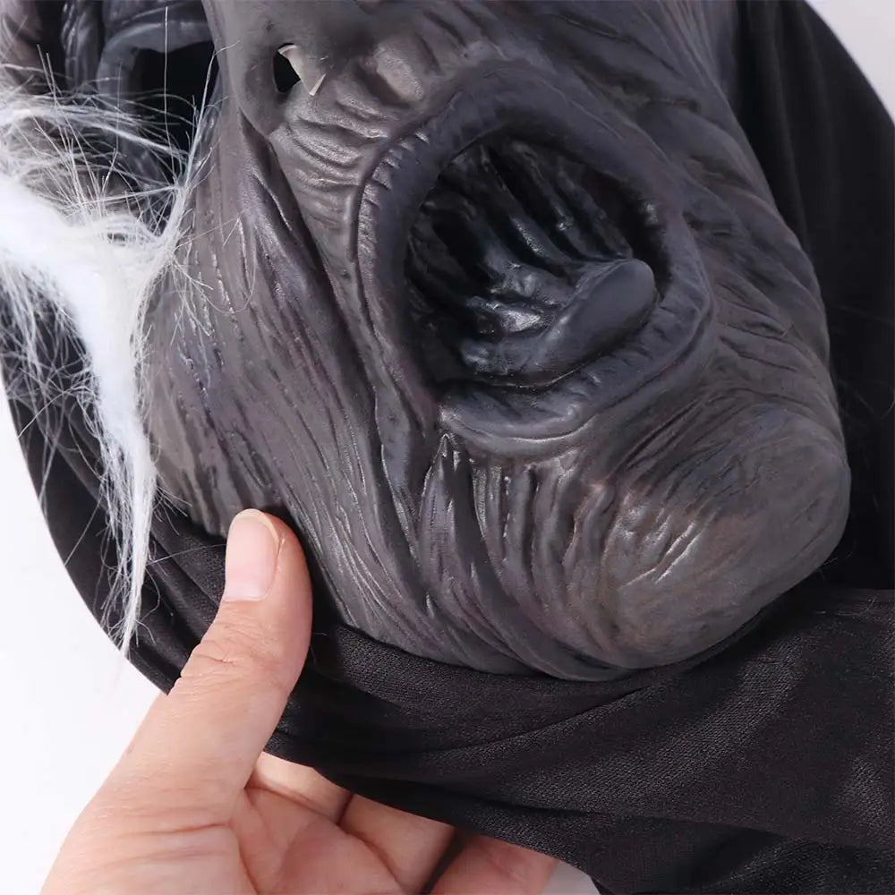 Latex Halloween Witch Mask – Full Face Grimace Cosplay Prop Halloween Costume Mask Babs