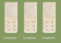 3-Pack Bra Extenders – 3-Row 2-Hook Elastic Soft Straps Bra Extender Set Babs One Size 3PCs-skin tone