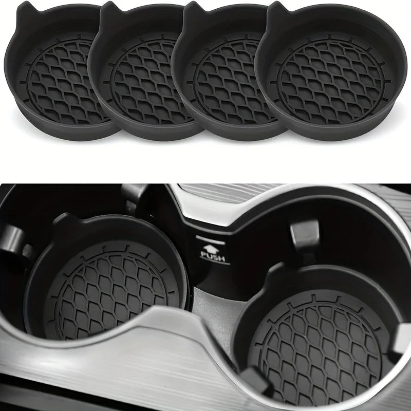 2pcs Silicone Car Cup Holder Coaster Anti-Slip Console Pad Car Cup Holder Pad Babs