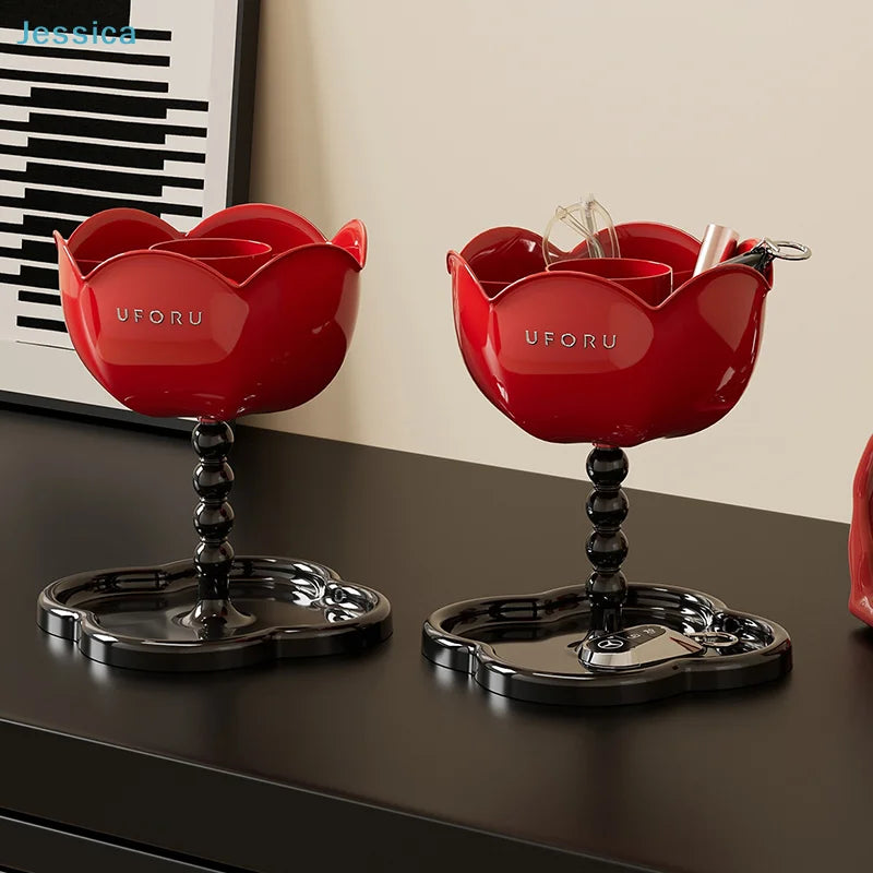 Rose-Shaped Desktop Organizer – Floral Caddy for Keys & More Desktop Storage Organizer Babs