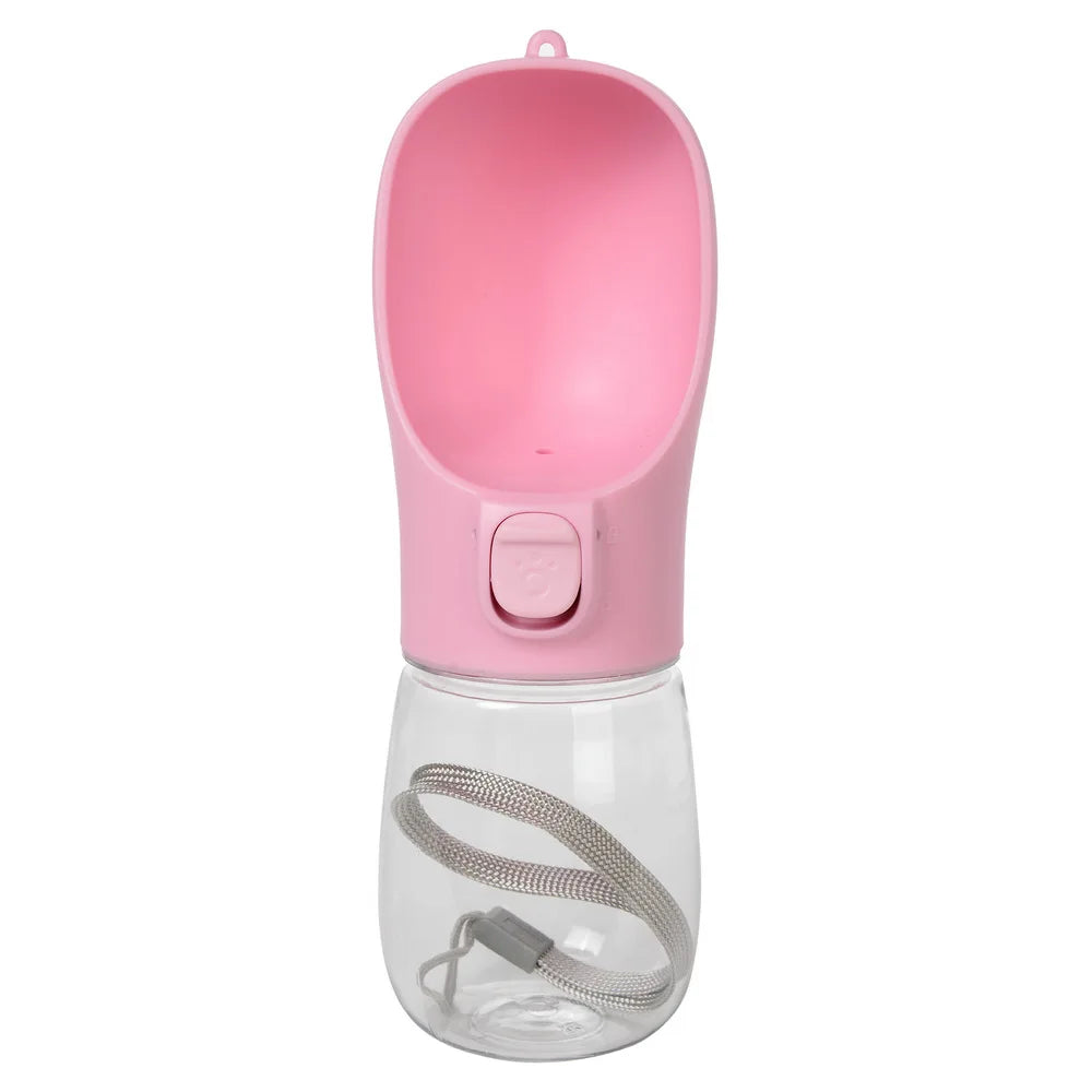Portable Leakproof Pet Water Bottle for Dogs & Cats – Travel Pet Water Bottle Babs 350Ml pink