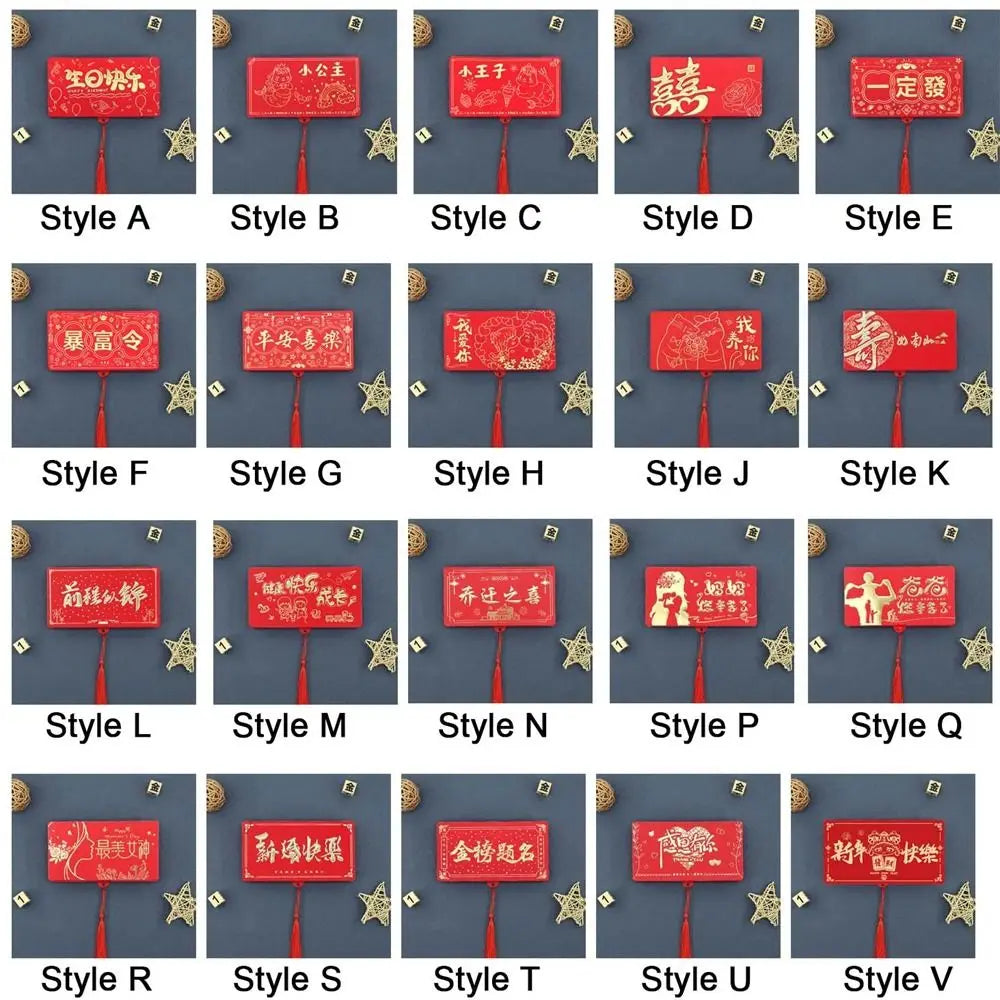 Chinese Folding Red Envelope – 10 Card Slots | Lucky Red Packet Folding Red Envelope Babs