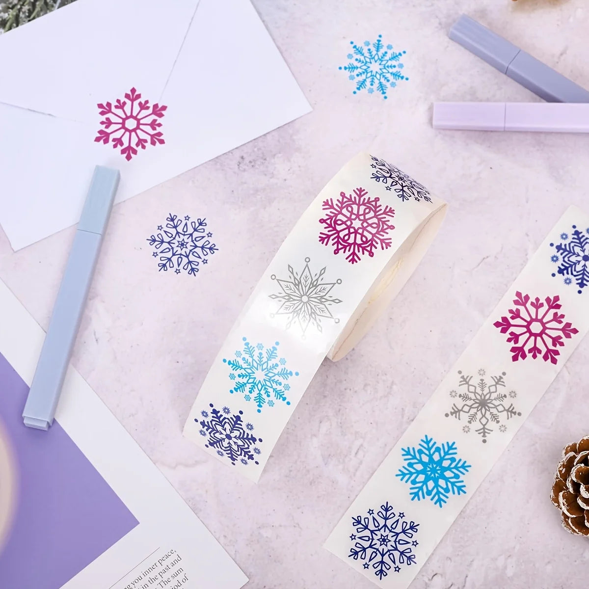 Transparent Alien Christmas Snowflake Stickers | DIY Party Decor Decorative Stickers Babs
