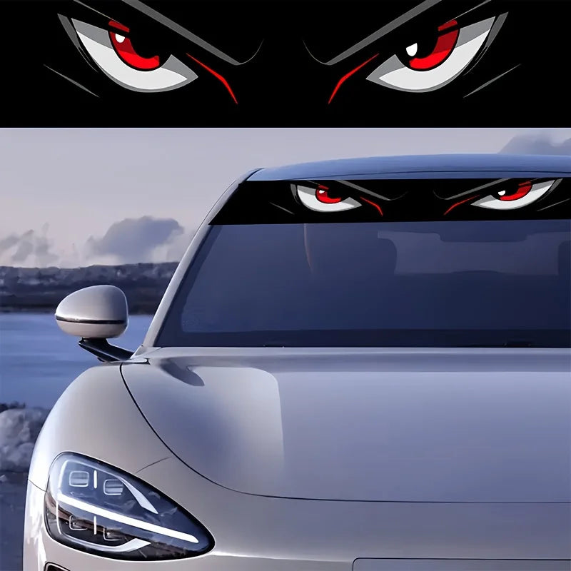 Angry Eyes Cartoon Car Window Decals – Stylish Auto Stickers Car Window Decal Babs