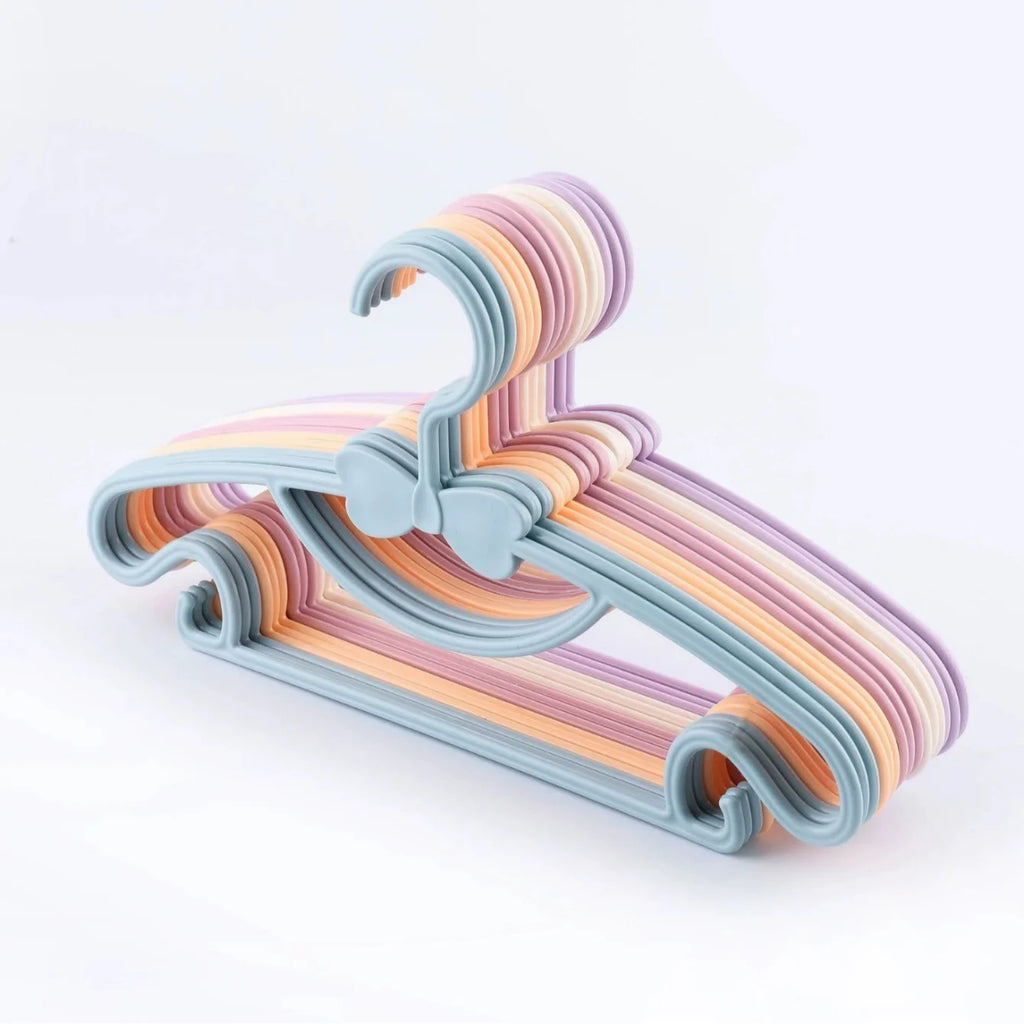 10-Pack Baby Bow Hangers – Non-Slip Ultra-Thin Plastic Hangers Baby Clothing Hangers Babs