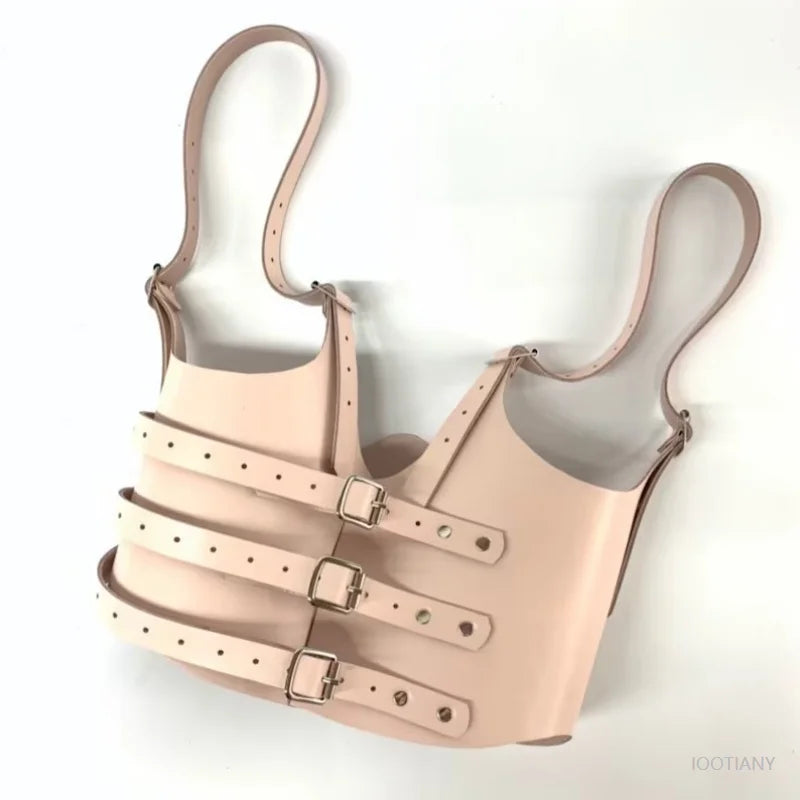 Women's Punk Gothic Suspender Belt Set – Adjustable Corset Style Suspender Belt Set Babs