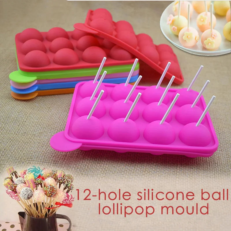 12-Hole Silicone Cake Pop Mold – Ball-Shaped Baking Mould Silicone Baking Mold Babs