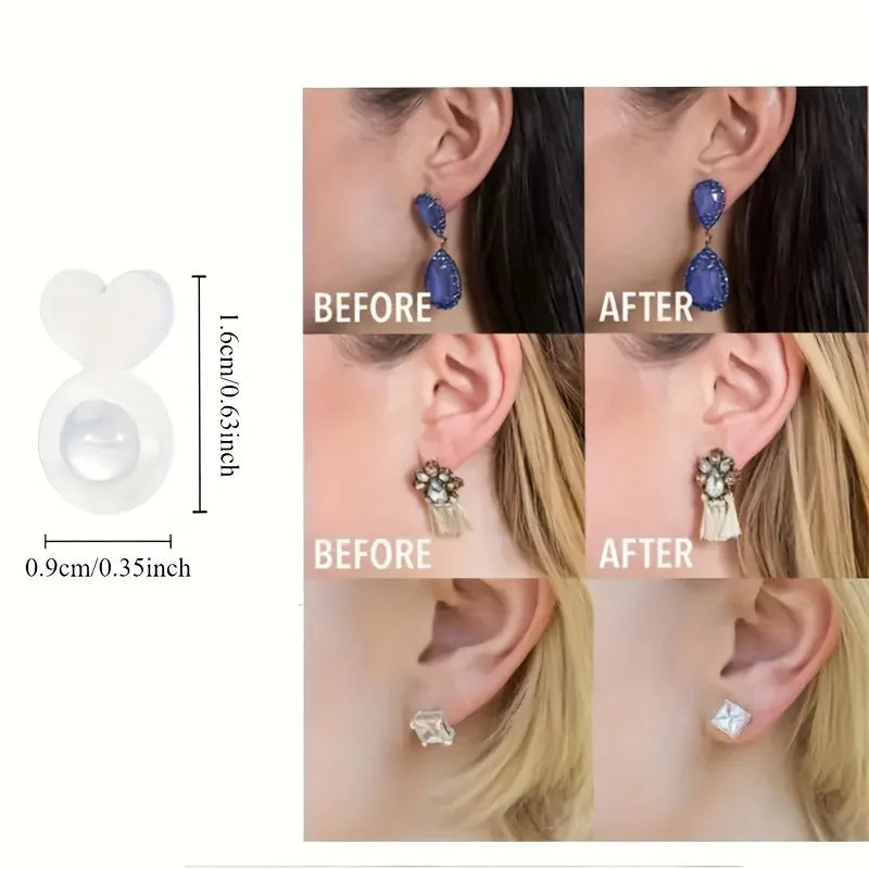8-Pack Silicone Ear Lifters – Invisible Support for Earrings Earring Accessories Babs