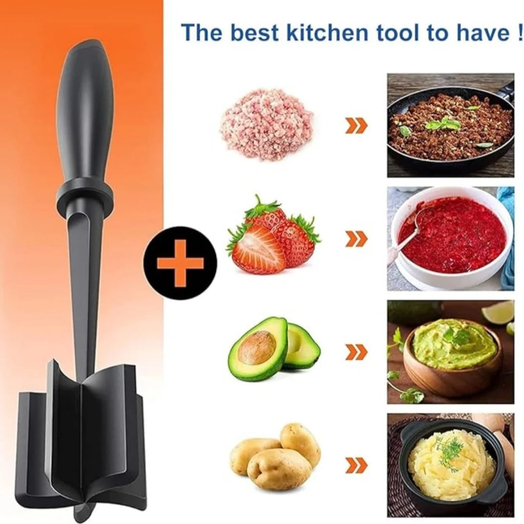 Heat-Resistant Meat Chopper & Beef Smasher – Non-Stick Safe Meat Chopper Tool Babs