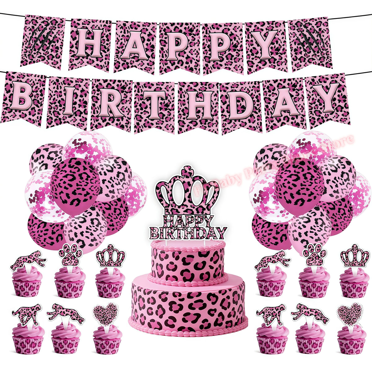 Leopard Print Birthday Party Supplies – Plates, Cups & Decor