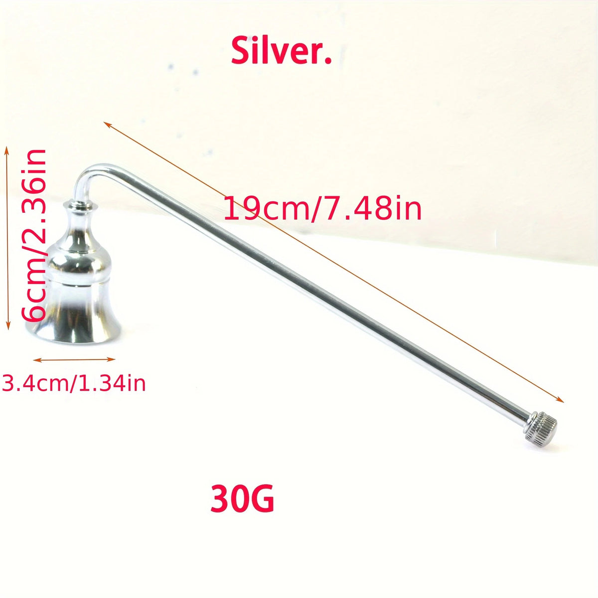 Metal Candle Snuffer – Elegant Multi-Color Candle Extinguisher Candle Snuffer Babs Silver Bell