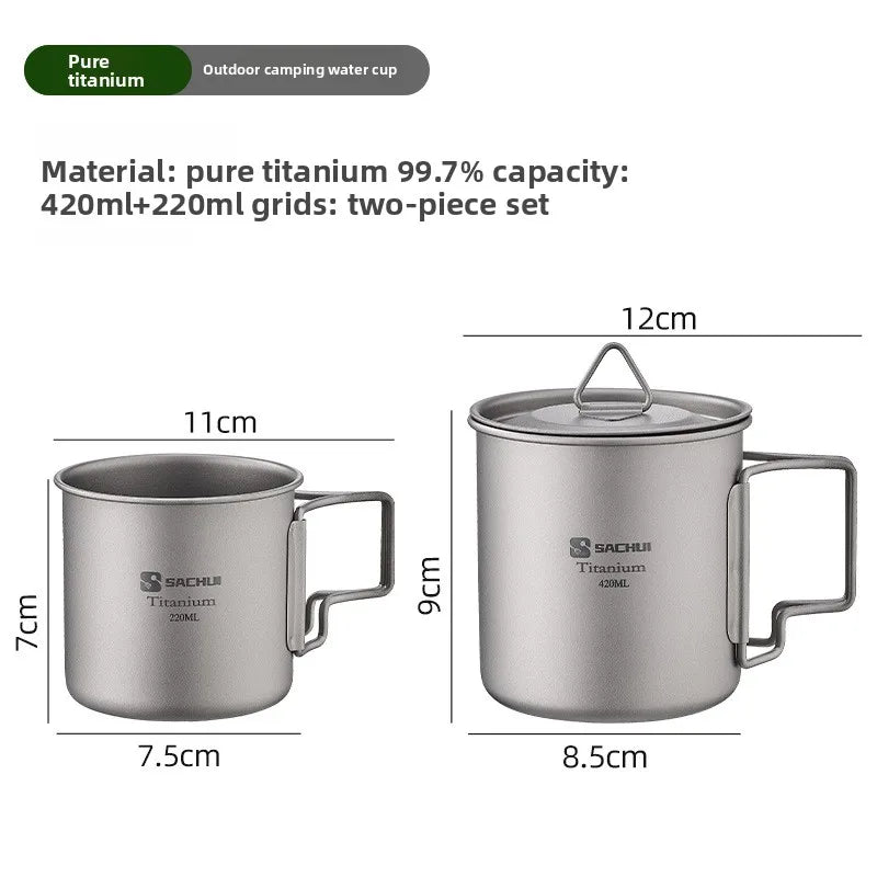Pure Titanium Camping Mug & Portable Coffee Cup Set Titanium Camping Mug Babs 8