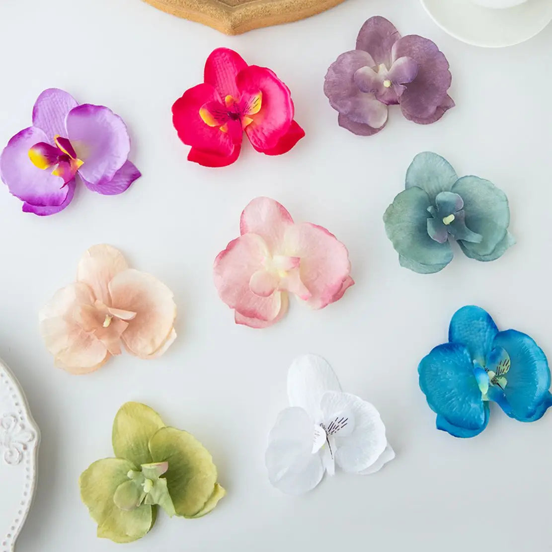 Silk Artificial Orchid Flowers 10/20pcs – Wedding & Home Decor Artificial Silk Flowers Babs