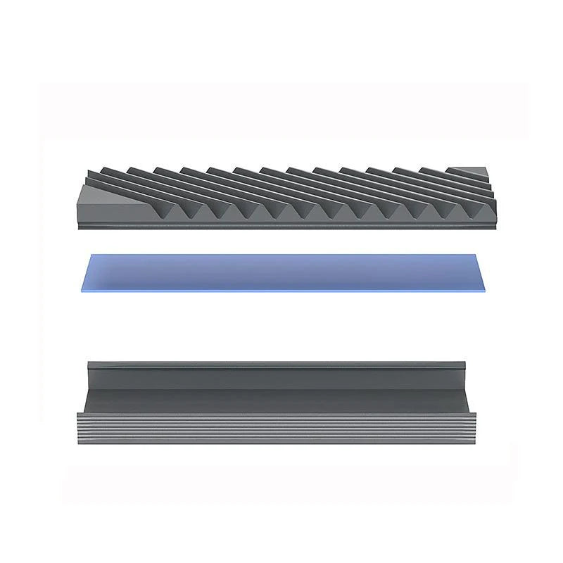 M.2 2280 NVMe SSD Aluminum Heatsink Cooler with Thermal Pad SSD Heatsink Cooler Babs