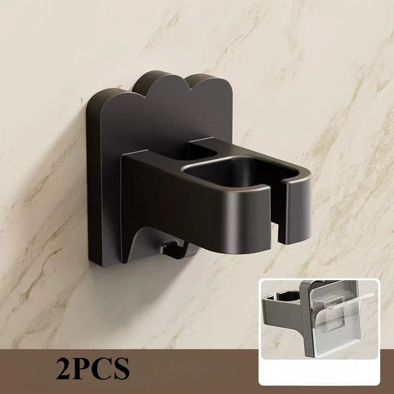 Wall Mounted Hair Dryer Holder – No-Drill Bathroom Rack Bathroom Storage Rack Babs 2PCS