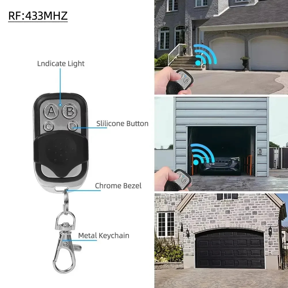 433MHz 4-Button Universal Garage Door Remote Duplicator Remote Control Duplicator Babs
