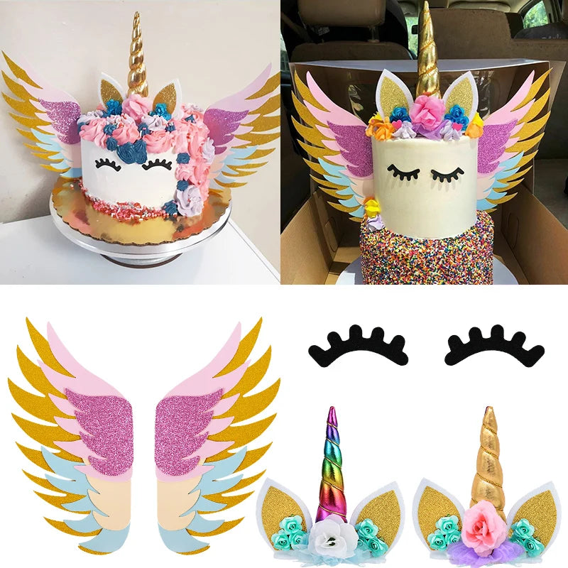 Rainbow Unicorn Cake Topper – Birthday & Baby Shower Decor Cake Topper Babs
