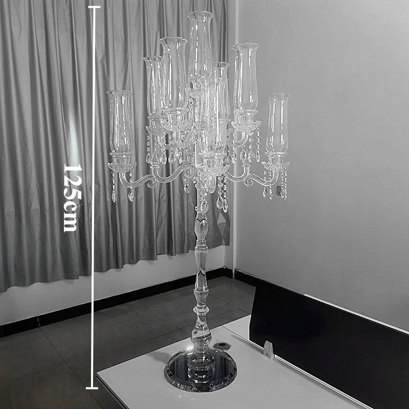Luxury Crystal Candlestick Holder – Nordic Vintage Home Décor Crystal Candle Holder Babs FXK957-125CM