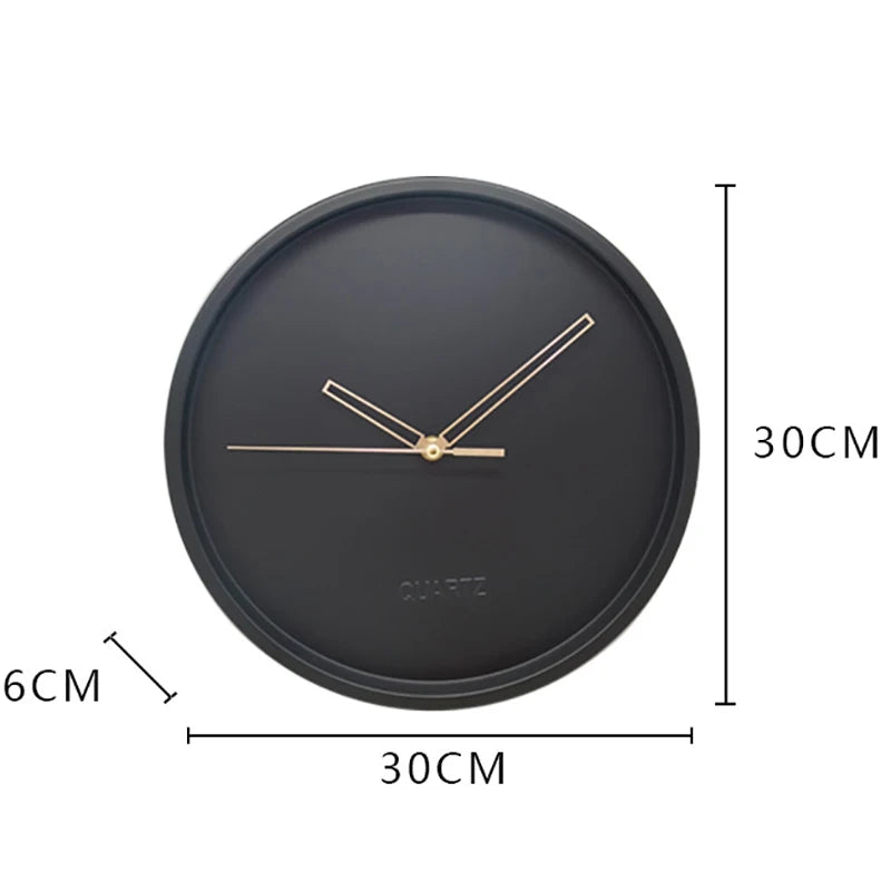 Nordic Metal Wall Clock – Silent 3D Large Modern Décor Wall Clock Babs