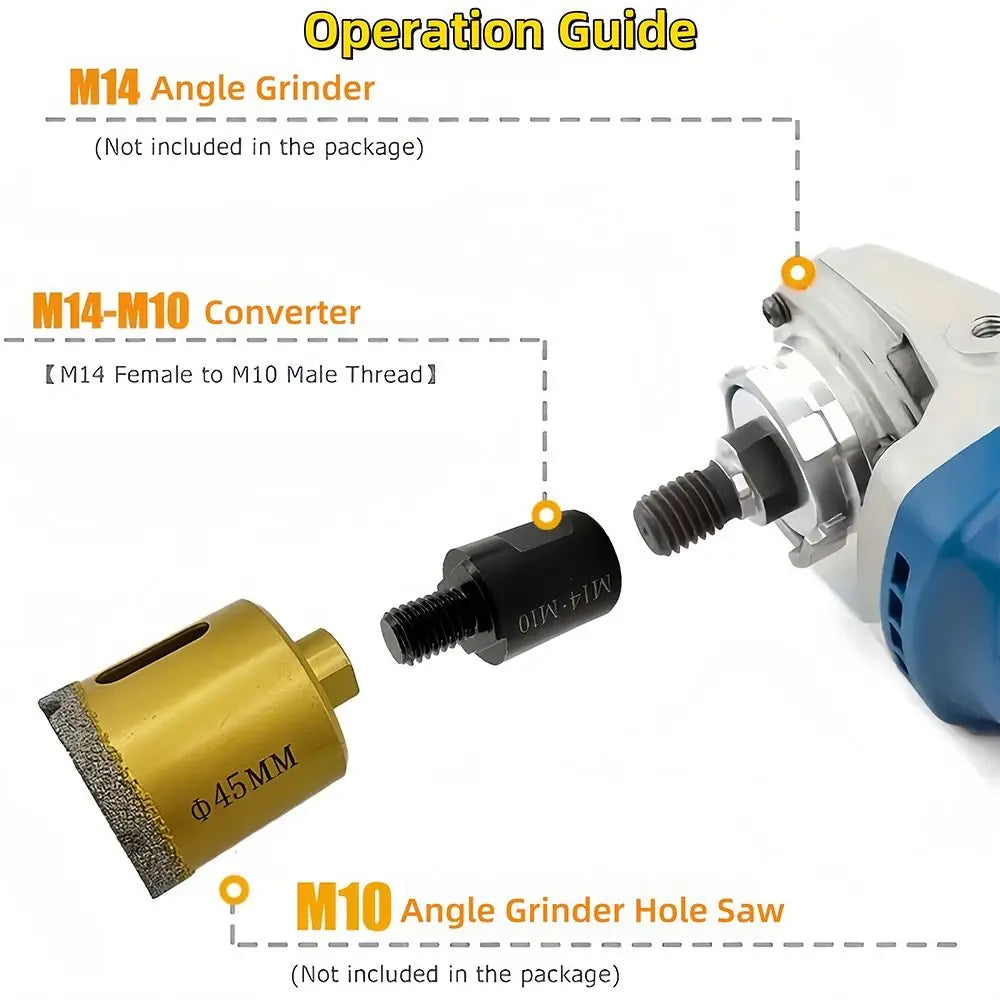 M14 M10 5/8-11 Angle Grinder Thread Adapter Converter Grinder Thread Adapter Babs