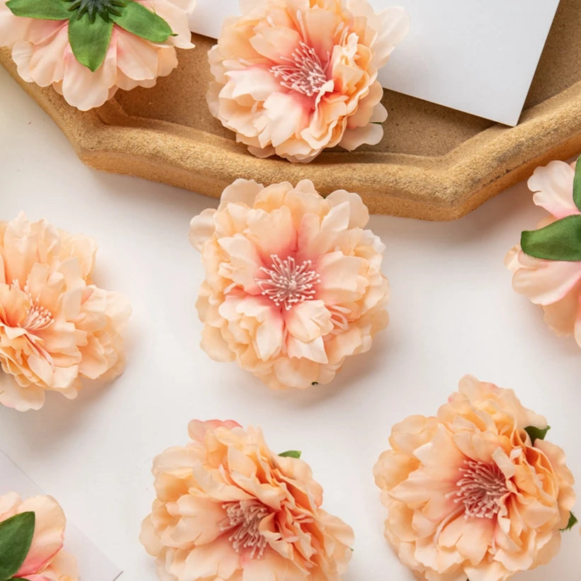50/100pcs Silk Peony Artificial Flowers – Wedding & Home Decor Artificial Silk Flowers Babs