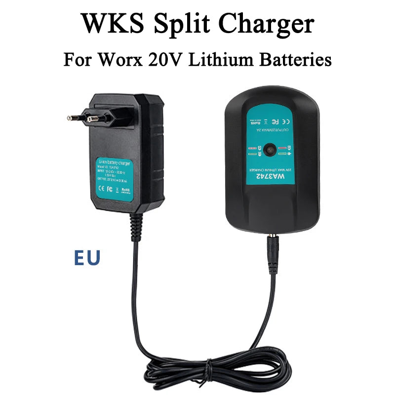 WA3742 Rapid Charger for WORX 20V Lithium Batteries – LED Portable Battery Charger Babs EU plug