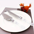 2pc Faux Crystal Cake Knife & Server Set for Weddings Cake Knife Server Set Babs 2pcs